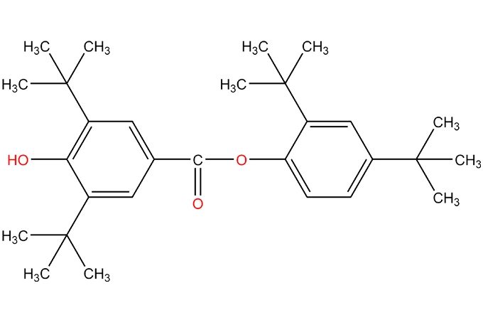2,4-di-tert-butylphenyl-4 '-hydroxy-3',5 '-di-tert-butyl Benzoate