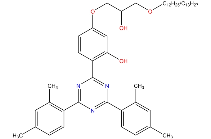 Sản phẩm phản ứng 2-(4,6-bis(2,4-dimethylphenyl)-1,3,5-triazin-2-yl)-5-hydroxyphenol với ((C10-16, giàu C12-13 alkyloxy) Methyl) oxyrane