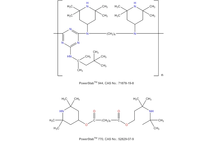 BIS (2,2,6,6,-tetramethyl-4-piperidinyl) decanedioate và n, N'-BIS (2,2, 6,6-tetramethyl-4-piperidinyl)-1,6-hexanediamine, Polymer với 2,4,6-trichloro-1,3,5-triazine và 2,4,4- trimethyl-1,2-pentanamine