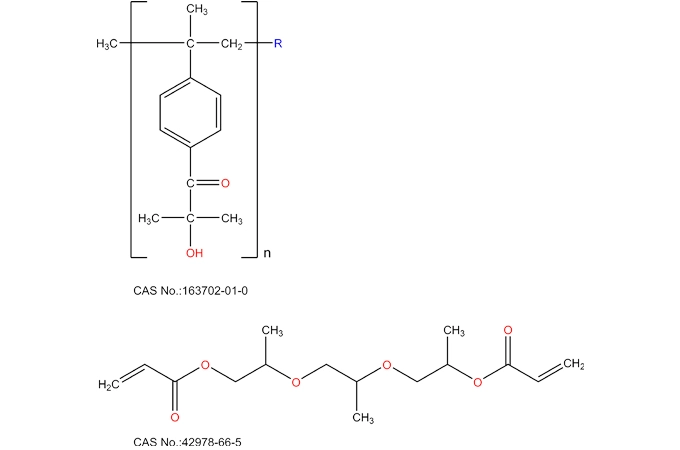 Oligomeric alpha hydroxy Ketone (75% WT) và tripropylene Glycol diacrylate (25% WT)