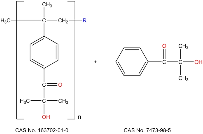 Oligomeric alpha hydroxy Ketone (70% WT) và 2-hydroxy-2-methylpropiophenone (30% WT)