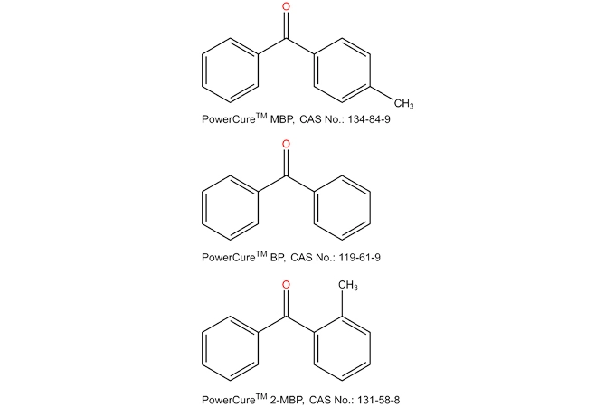 4-methylbenzophenone và benzophenone và 2-methylbenzophenone