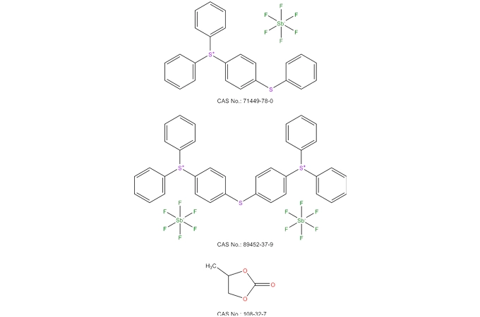 Diphenyl(4-phenylthio)phenylsufonium BIS BIS (4-(diphenylsulfonio)phenyl) Sulfide BIS (hexafluoroantimonate) Propylene Carbonate